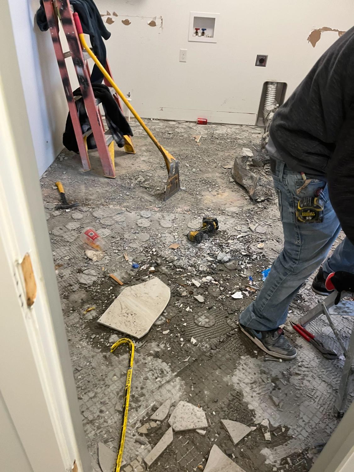 Transforming Spaces: Our Tile Removal Project in Kaysville, Utah