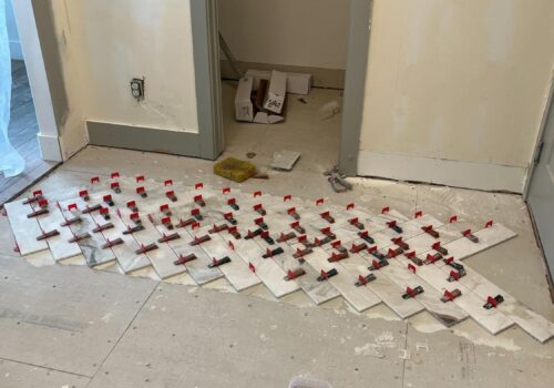 Transforming Spaces: Herringbone Tile Floor Installation in Kaysville