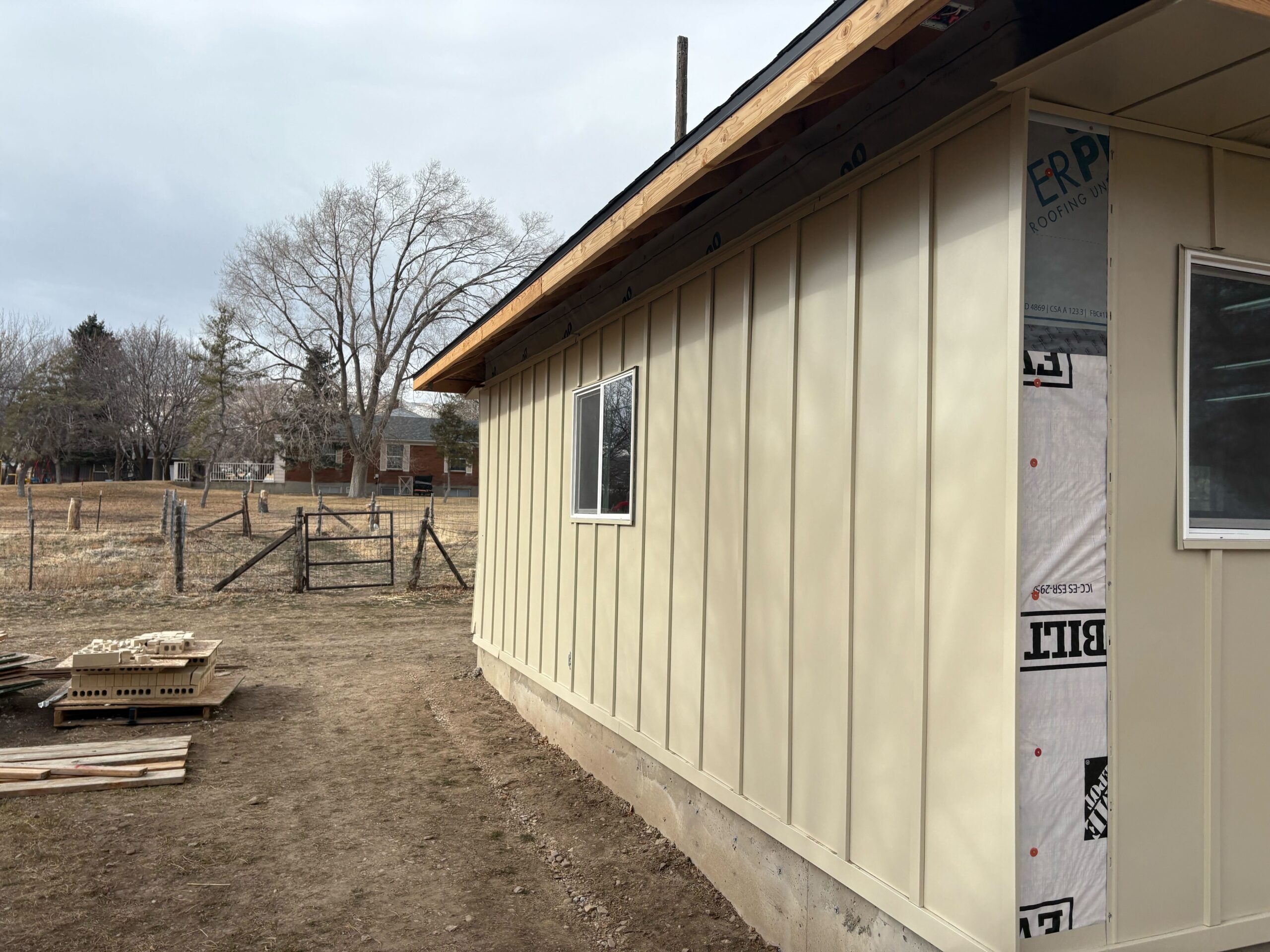 Board and Batten Metal Siding Installation in Herriman, Utah