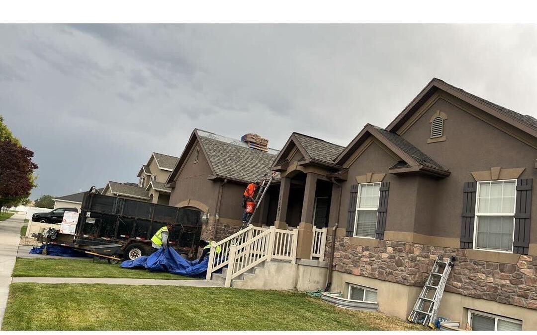 New Roof Installation Using CertainTeed Landmark Moire Black Shingles – Orem, Utah