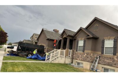 New Roof Installation Using CertainTeed Landmark Moire Black Shingles – Orem, Utah