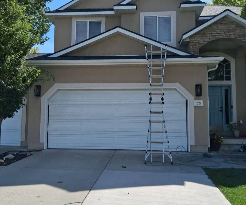 Elegant Roof Upgrade with Landmark Moire Black Shingles in American Fork, Utah