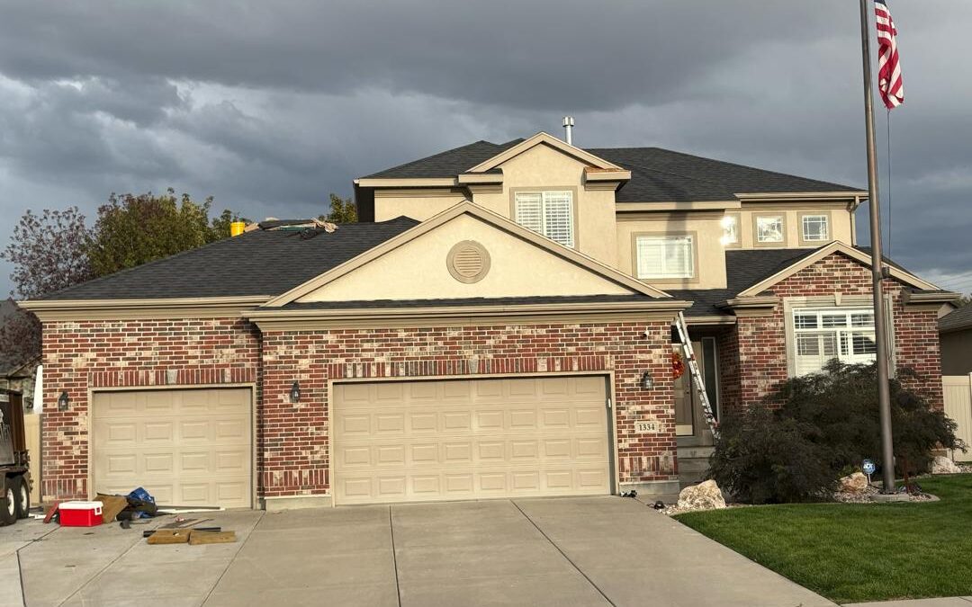 New Roof Installation – CertainTeed Landmark Moire Black in Clinton, Utah