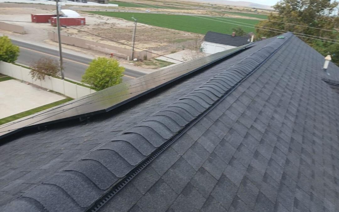 New Roof & Solar Panel Reinstallation in Layton, Utah | Moire Black Finish