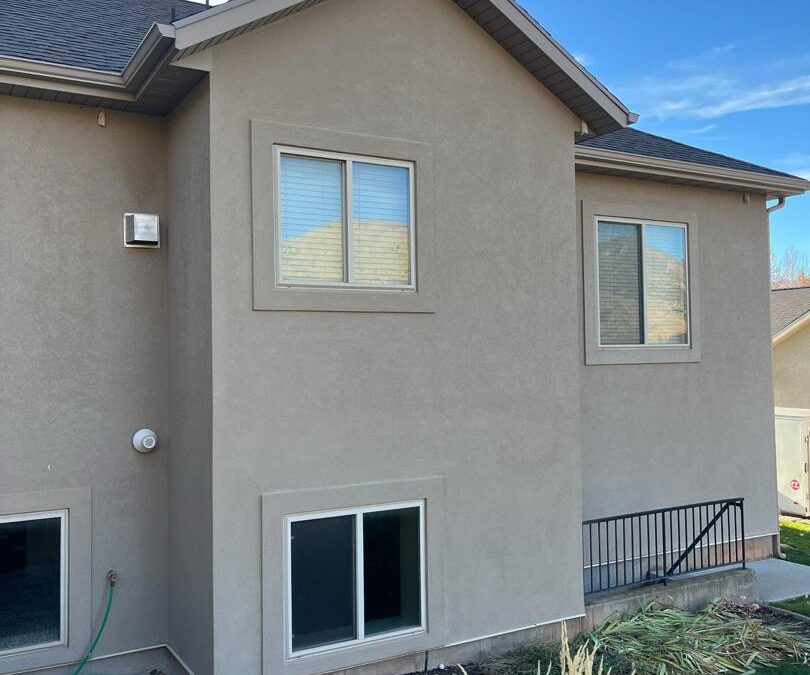 Stucco Repair Completed in Morgan, Utah.