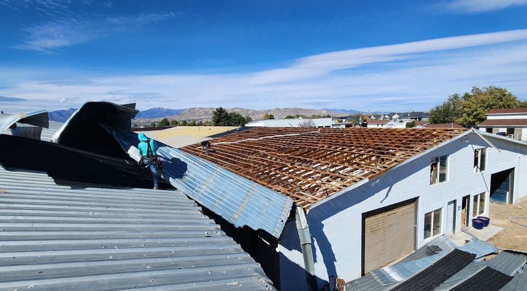 Storm Damage Roof Repair in Lehi, Utah for Diamond Equestrian Barn