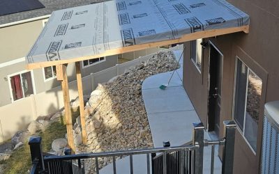 Shed Roof Added Over Doorway in Saratoga Springs, Utah