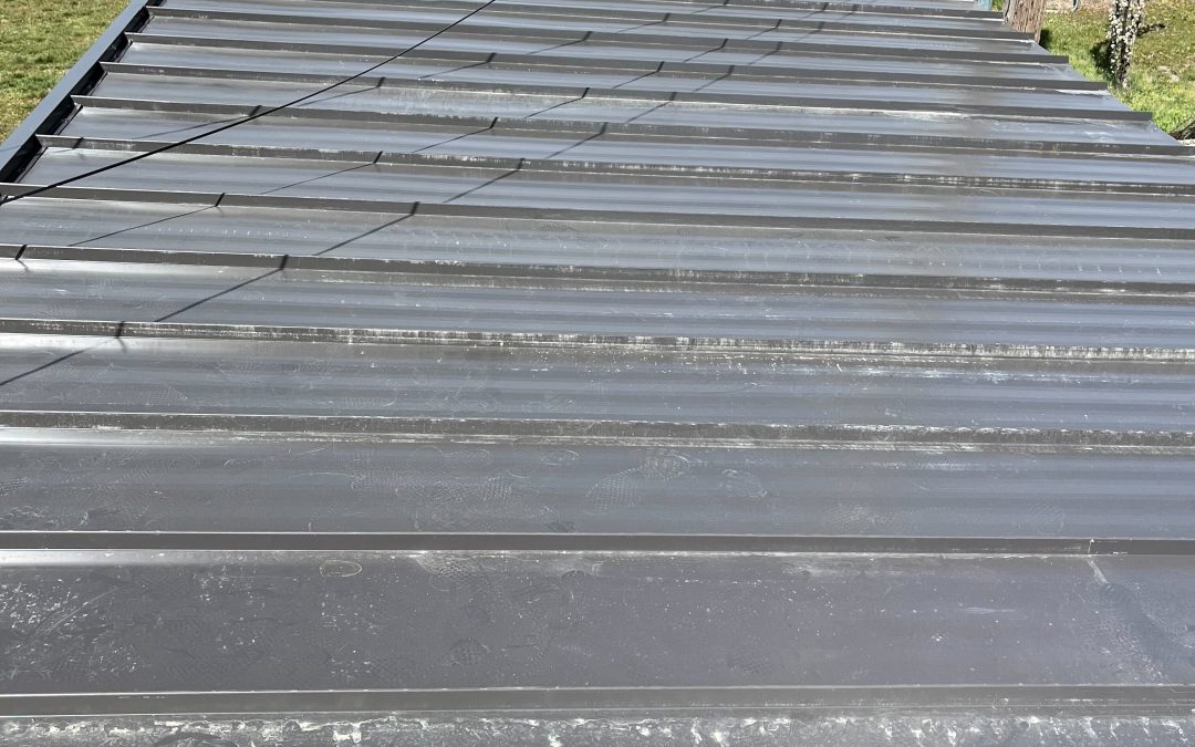 Standing Seam Metal Roof Installed on Shed Roof