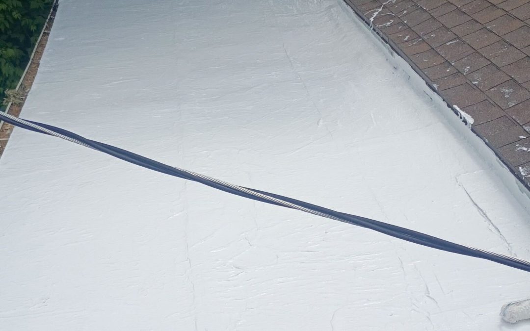 Roof Coating Applied to Help Stop Leaks on Duplex in Salt Lake City, Utah
