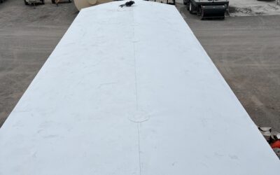 New TPO Roof Installed on Construction Job Trailer in Provo, UT.